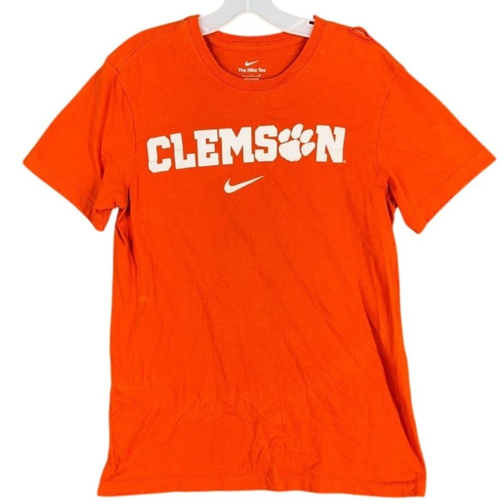 Nike Clemson Tigers Mens S Orange‎ Tee Graphic Paw College Football Fan Shirt